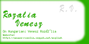 rozalia venesz business card